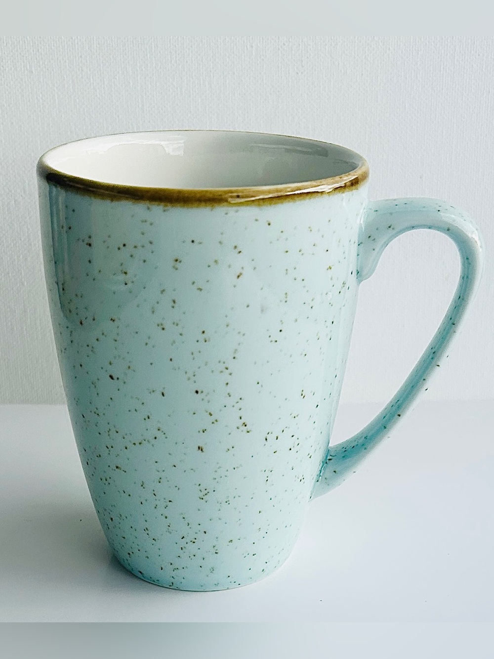 Churchill Stonecast Duck Egg Blue Speckled Rustic Rim Coffee Tea Mug England